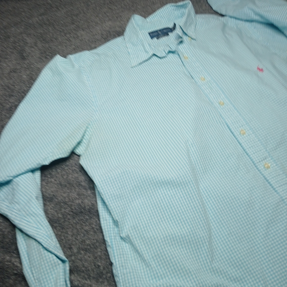 Ralph Lauren Classic Fit Gingham Button Down Shirt XLT Tall - Picture 3 of 13